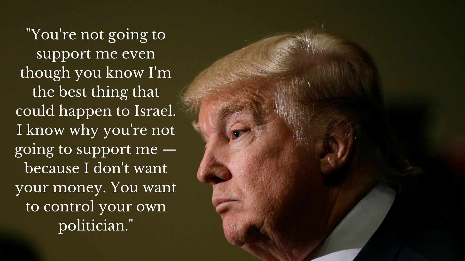 Trump on the RJC endorsement